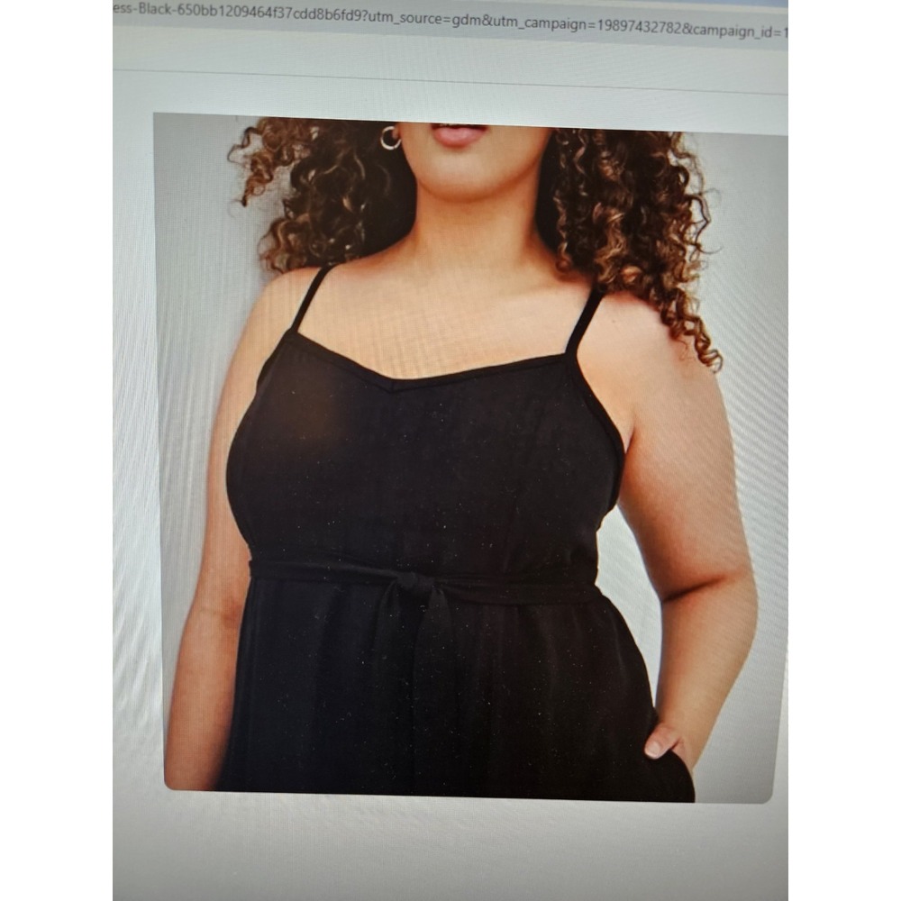 NWT Torrid Black Cross Hatch V-Neck Side Pockets Lined Tiered Maxi Dress, Plus 4